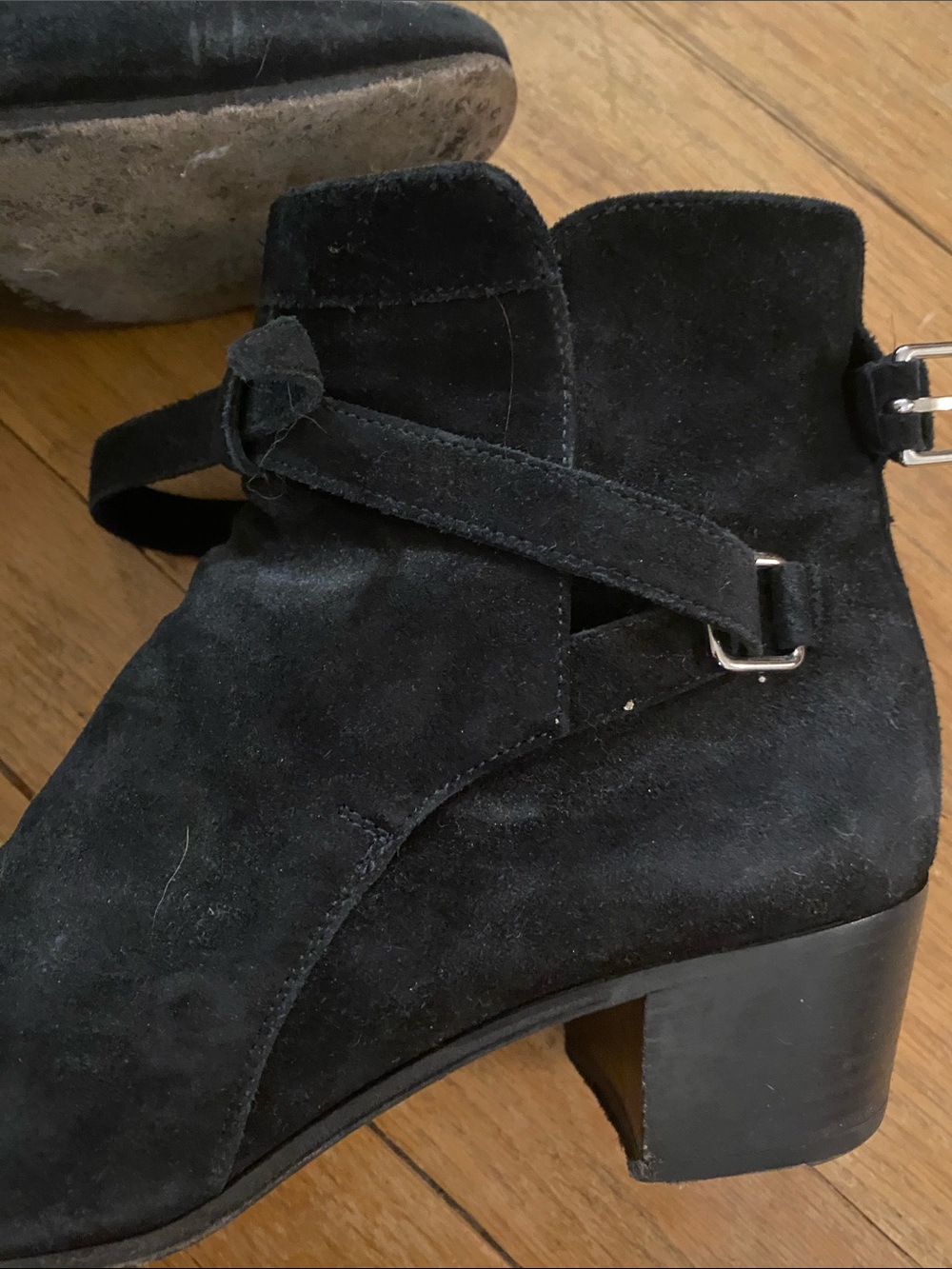 Saint Laurent Black Suede Ankle Boots - Picture 3 of 7